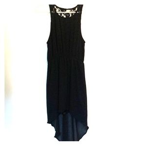 High low lace back dress